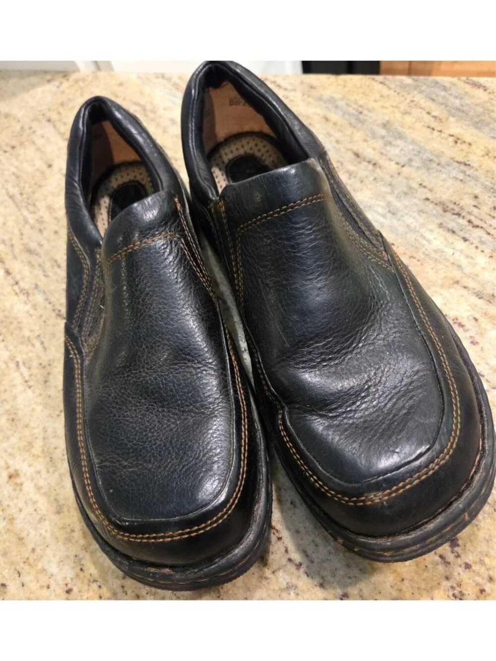 Born Shoes Mens Size 10.5 44.5 M/W BROWN Leather Slip On Casual Loafers M3663